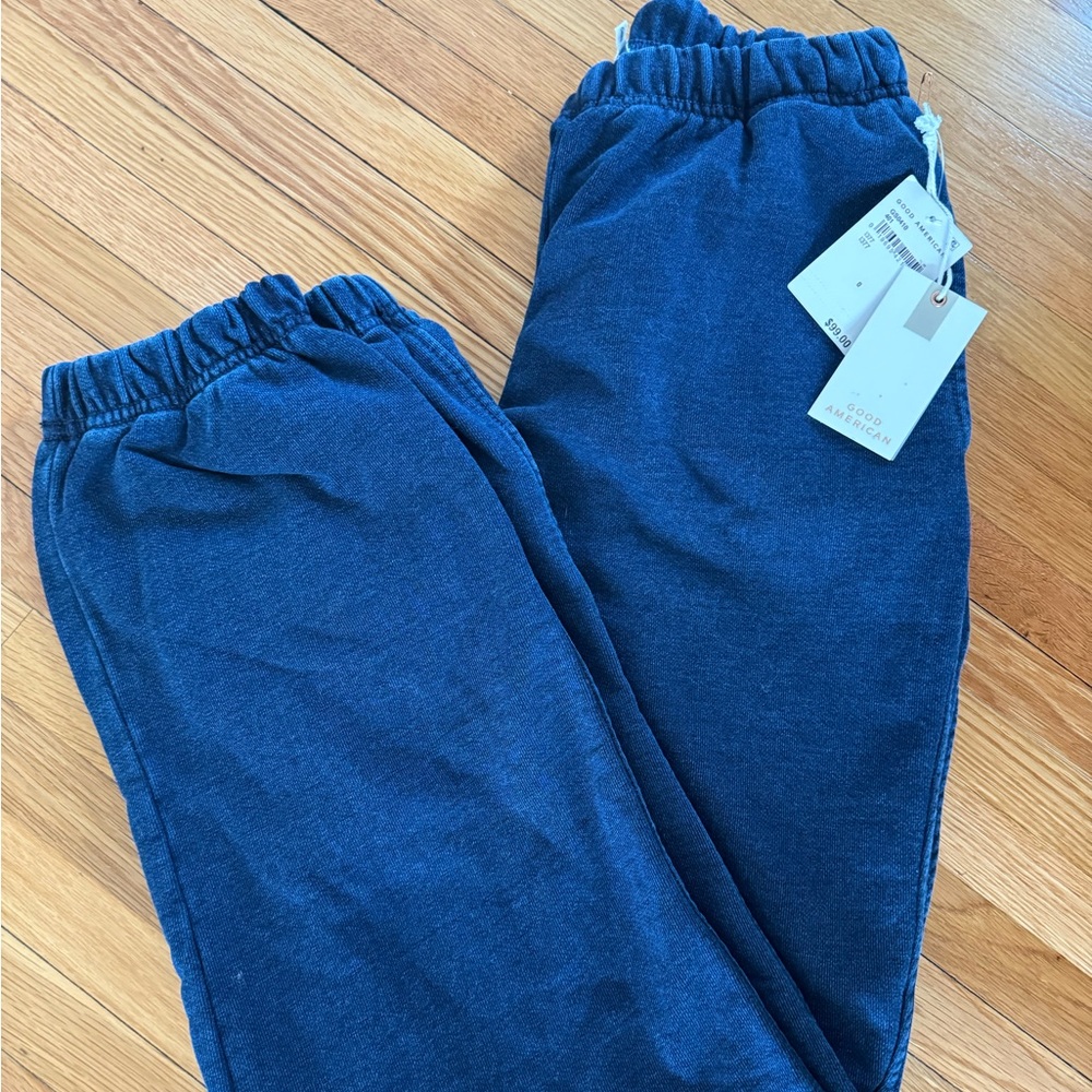 Good American Boyfriend Sweatpant GS0410 Dark Blue Size 0